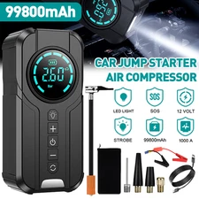 99800mAh Car Jump Starter with Air Compressor Battery Jumper Box Charger Booster