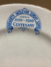 Vintage Edgeworth Wesleyan Methodist Sunday School Centenary 7" Plate 1828-1928