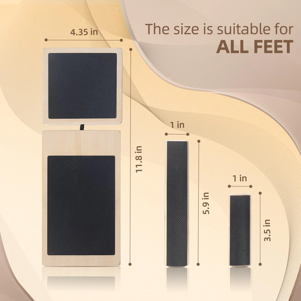 Тренажер для укрепления лодыжки для растяжения связок, доска для баланса одной ноги, нескользящий W - Изображение 3 из 4