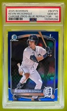 2025 Bowman Kevin McGonigle Chrome Blue /150 #BCP-79 1st Detroit Tigers PSA 10