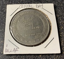 CRYSTAL BAY Club Casino $1.00 gaming 1980 token / coin Crystal Bay, NV Nevada