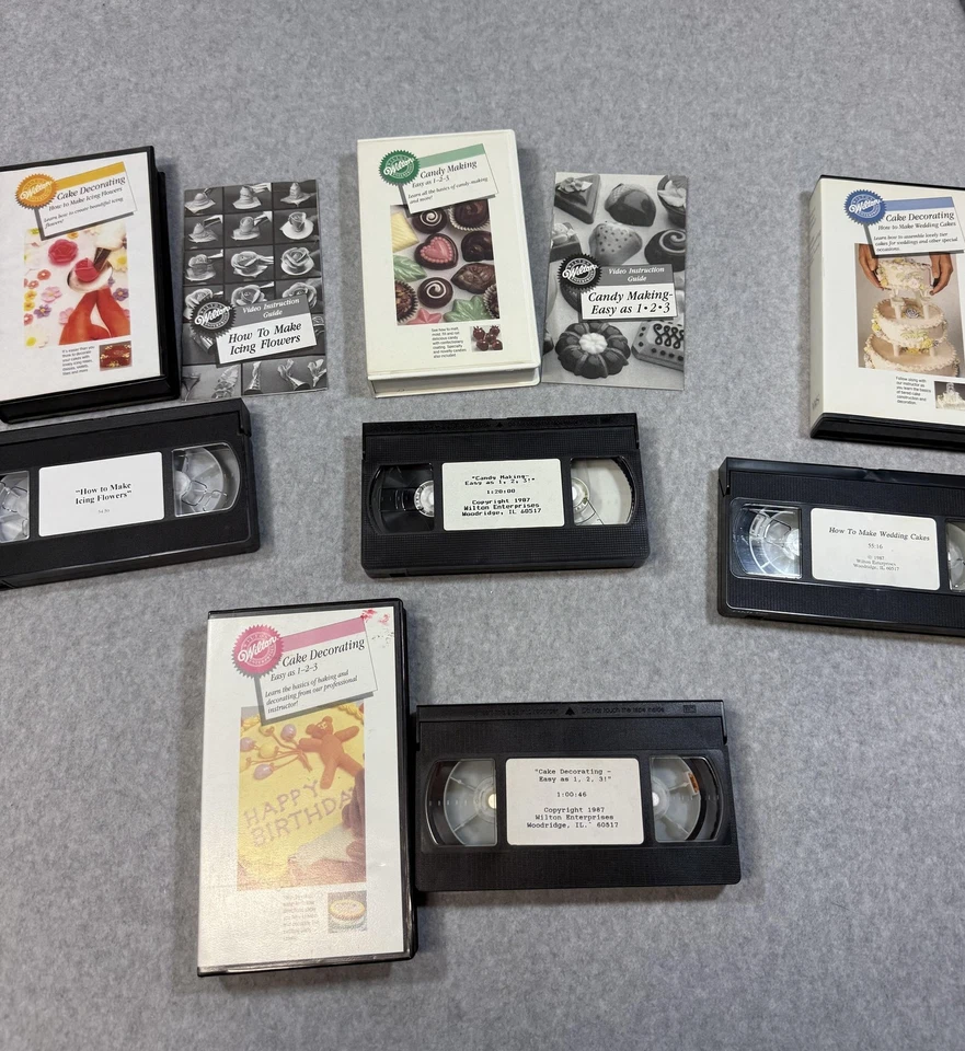 Vintage 1987 Wilton Cake Decorating Candy Making VHS Instructional Video Set - Image 2 of 4