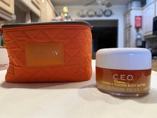 Sunday Riley Set- Orange Quilted Cosmetic Bag Large 6.7 oz C.E.O. Cream