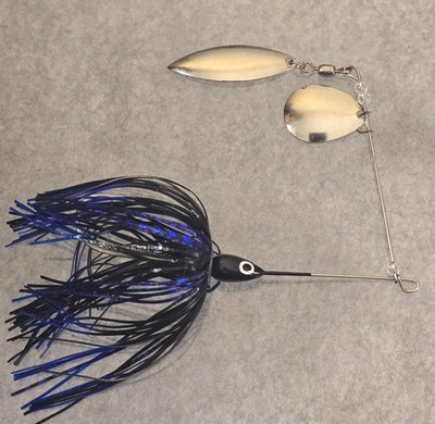 Kingfisher Tackle Spinnerbait 1/4 oz Tandem Willow Leaf #3.5 & Colorado #3 Blade