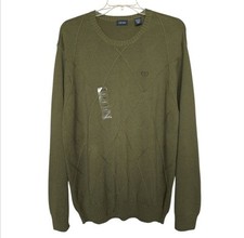 IZOD Men's Sweater Olive Green Size XL Pullover Long Sleeves
