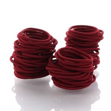 Hair Elastics Hair Ties, Professional Grade Ponytail Holders - Maroon 20 Pack