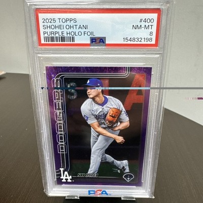 2025 Topps Series 2 Shohei Ohtani #400 Purple Rainbow Foilboard /250 PSA 8