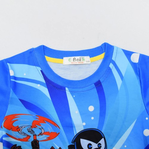NINJA KIDZ Kids Short Sleeve Pajama Set Summer Tops+Shorts Suit Costumes - Picture 3 of 25