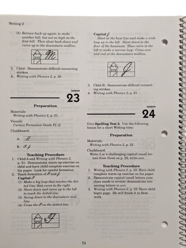 Ein Beka Buch Homeschool Schreiben & Sitzarbeit 2 Lehrplan/Unterrichtspläne spiralförmig - Bild 4 von 10
