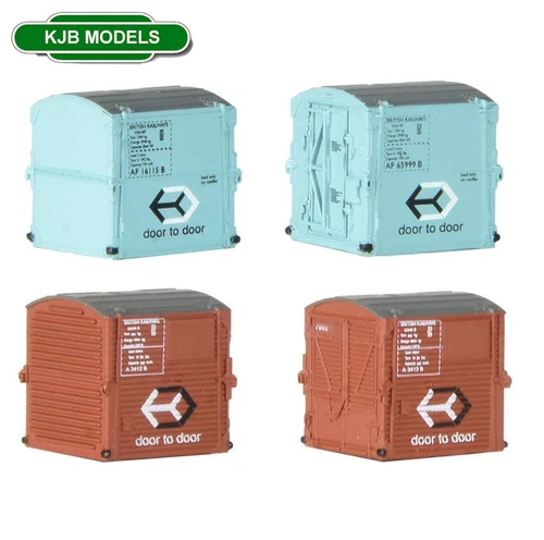 BNIB N Gauge Farish 379-392 4x Type A Containers BR Bauxite & Type AF Cont BR Bl