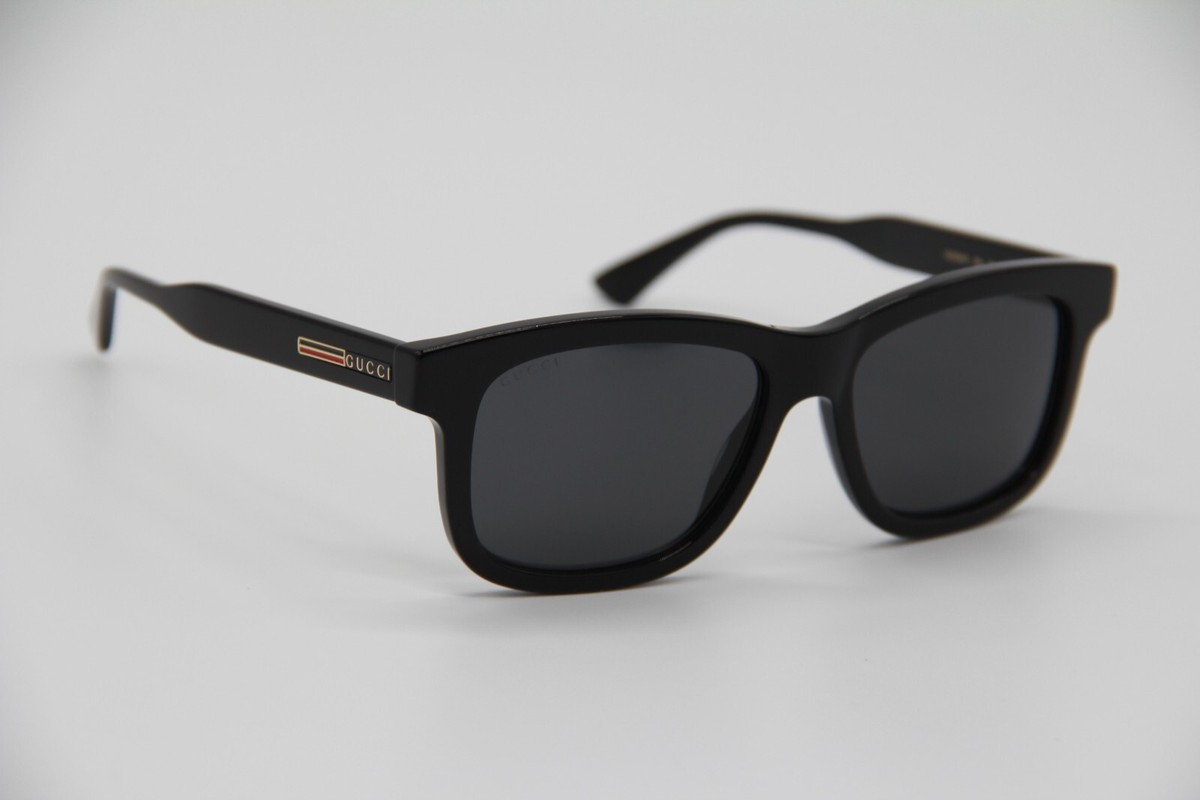New - ? Authentic Gucci Grey Square Unisex Sunglasses GG0824S 005 Gucci GG0824S 005 55 Black/Grey - Sunglass Culture main image 4