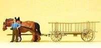 Preiser 30416 Leiterwagen Mit Bauer Und 2 Pferden Figurenpackung Ho Neu