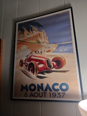 Poster/signed Original Monaco 8 Aout 1937 | eBay