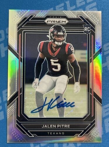 2022 Prizm Jalen Pitre Silver Prizm Autograph Rookie Auto RC #383 Texans - D163