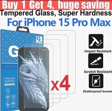 iPhone 15 Pro Max Screen Protector Tempered Glass BUY 1 GET 4 Special Offer