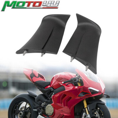 100% Carbon Side Winglets Air Deflector For Ducati Panigale V4R 2022 Plain Matte