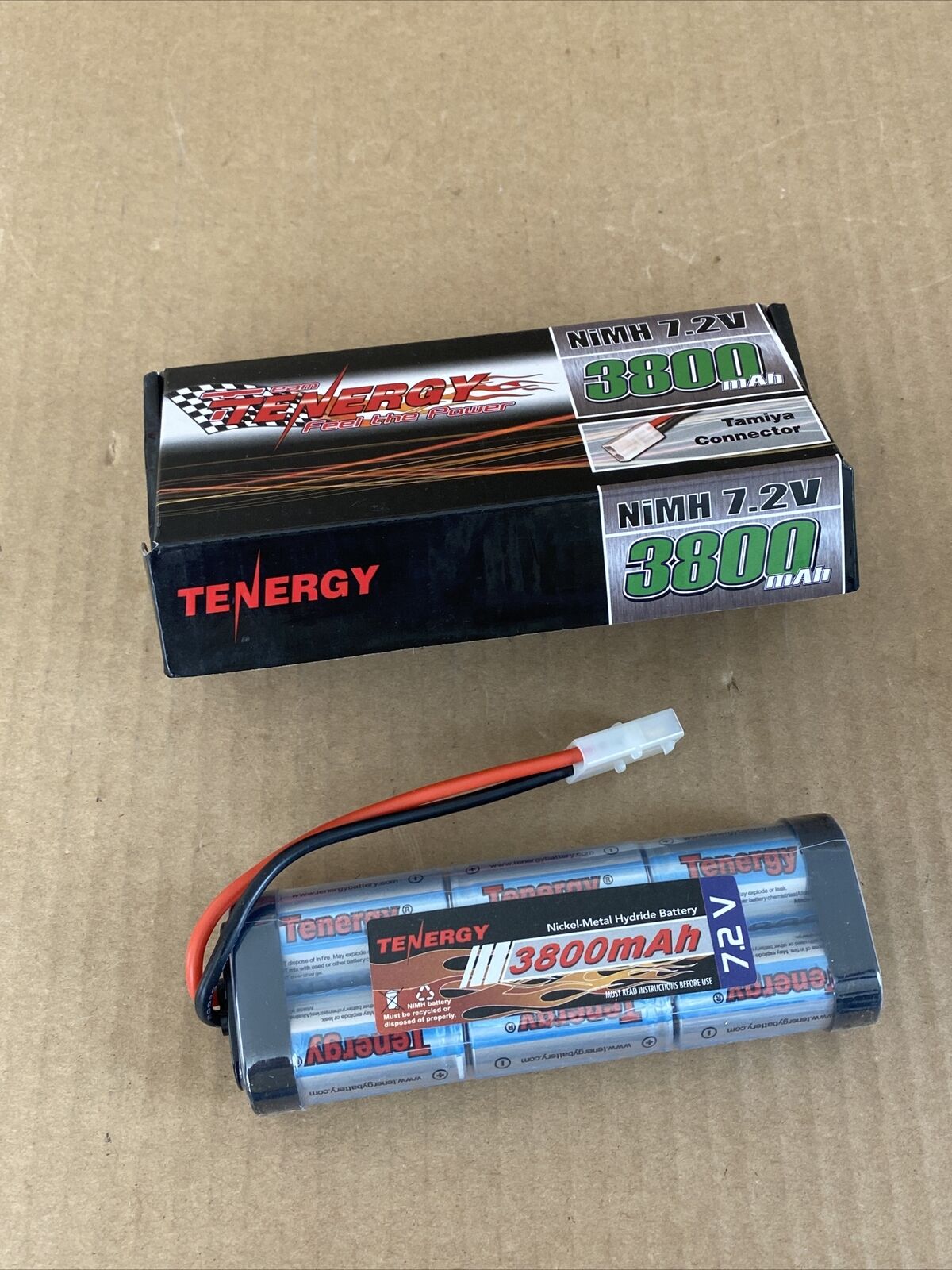Tenergy 7.2V 3800mAh 6-Cell NiMH Rechargeable Battery Pack For RC Cars w/ Tamiya