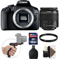 Canon EOS 2000D / Rebel T7 DSLR 24.1MP Camera  18-55mm Lens  Accessory Kit
