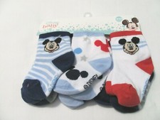NEW 12-24 MO. SIX PACK DISNEY BABY MICKEY MOUSE BOOTIE SOCK SET
