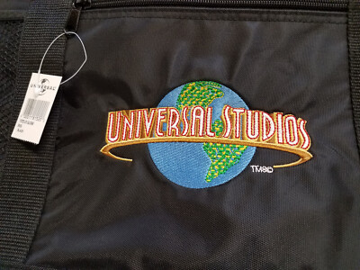 Universal Studios Official Large Black Light Weight Zipper Tote 23 by 15 inches