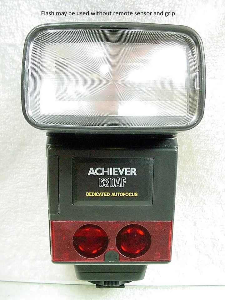 Achiever 630AF Flash + Grip + Remote Sensor | For Canon AF/EOS | New | NOS | $59 - Image 4 of 4