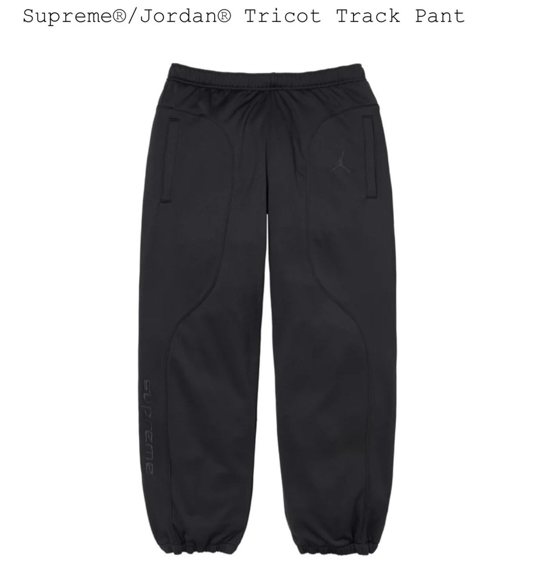 Supreme x Jordan Tricot Track Pant Black Sweatpants Sweats Supreme x Jordan Tricot Track Pant Black Sweatpants Sweats