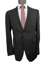 KENNETH COLE REACTION Mens Black STRETCH SLIM FIT Sport Coat Blazer Jacket 40R