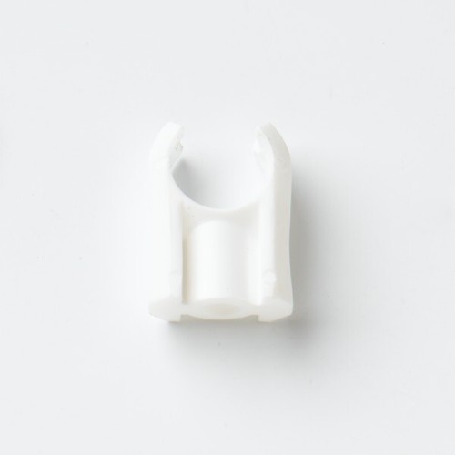Voltman VOM512223 – 100 Staffe Portacavo In Plastica, Diametro 9mm, Colore Bianco – Per Fissaggio Su Mattoni, Legno E Cemento