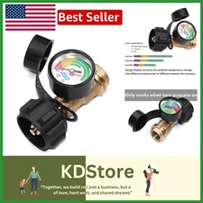 Easy-Install Propane Pressure Meter - Durable Brass with Dust Cover - 3 Inch