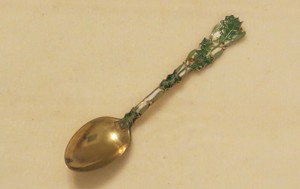 Rare Gorham Sterling Silver Holly Christmas Demitasse Spoon #870 c1885