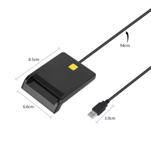 USB Chipkartenleser Kartenleser Personalausweis Lesegerät Smart Card Reader - Bild 21 von 21