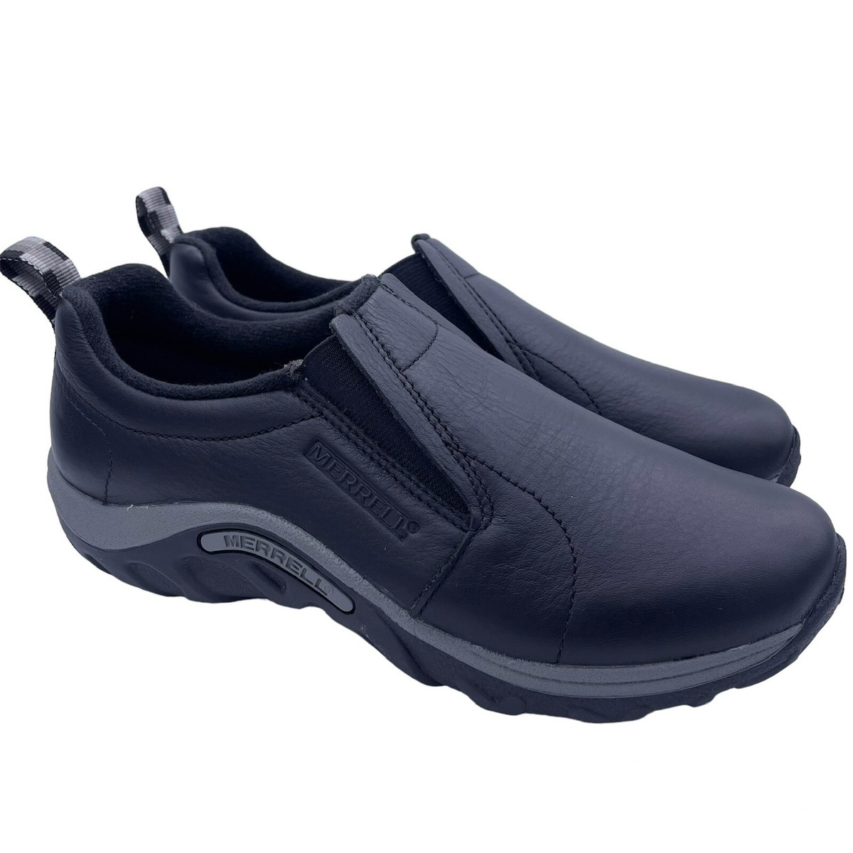 Merrell leather slip on comfy black shoes | eBay display picture 2