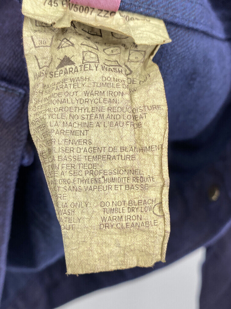 Helmut Lang Overdye Indigo Denim Jacket size 46 made in Helmut Lang Overdye Indigo Denim Jacket size 46 made in