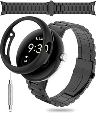 Stainless Steel Band + Case For Google Pixel Watch 1 2 Metal Replacement Strap