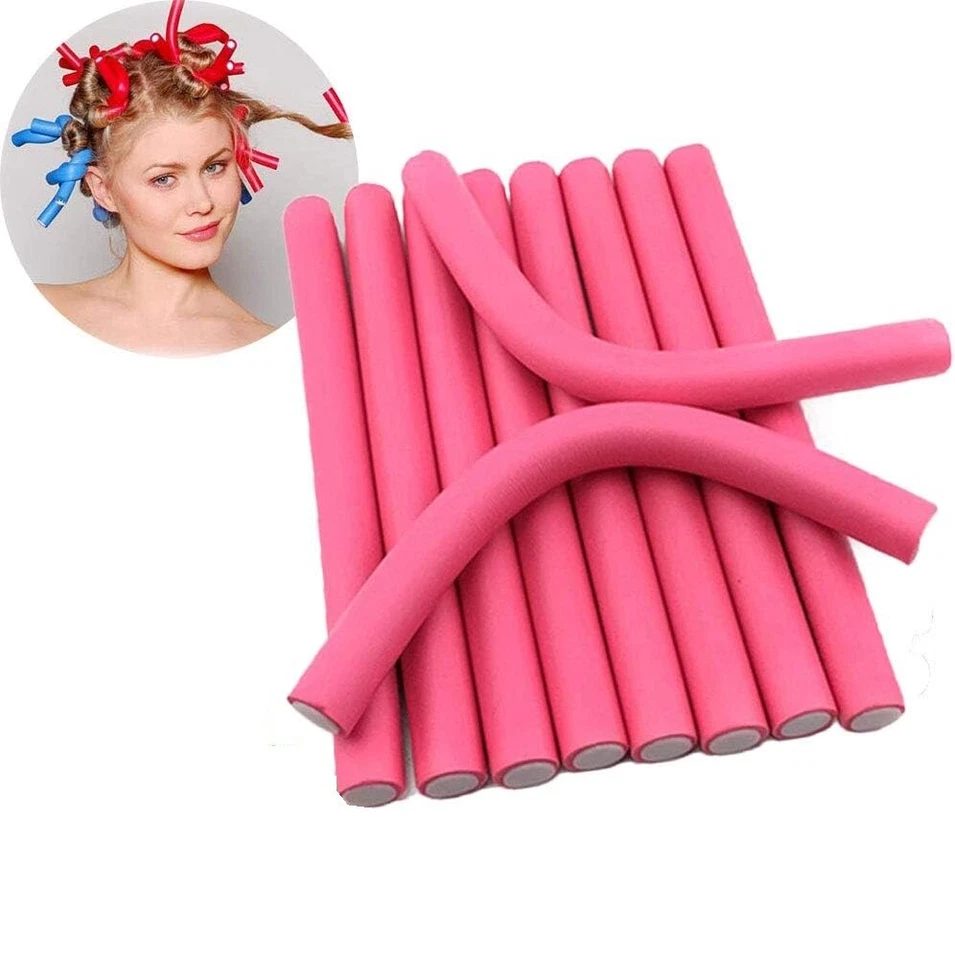 Bendy Hair Rollers Foam Curlers Soft Sleep-In Twists Curls Beach Waves Styling