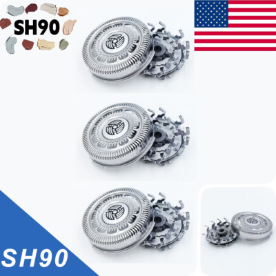 3Pcs SH90 Replacement Heads Blades for Philips Norelco Series 9000 8000 Shaver.
