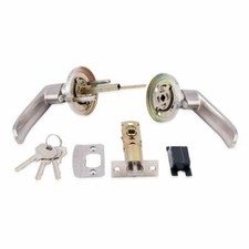 Home Entry Lever Lock Set - 3-Handle Door Lock with Key for Interior Doors