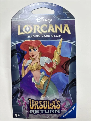 Disney Lorcana Ursula’s return sleeved booster pack. Little mermaid Ariel  new 