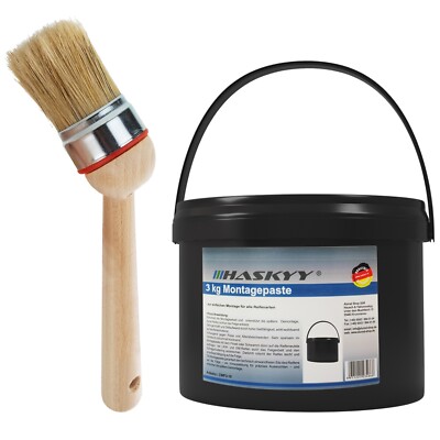 3 Kg Montagepaste Schwarz mit Pinsel für Reifenmontagepaste Reifenwartung Satz