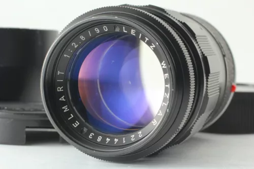 [N MINT w/ Hood] Leica Leitz Wetzlar 90mm F/2.8 ELMARIT Black M Mount From JAPAN