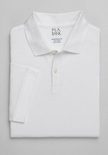 Jos. A. Bank Men's Pique Polo Shirt Size 4X NWT Short Sleeves White Classic Fit