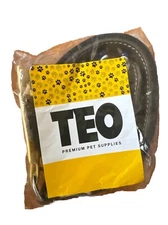 Teo Premium Pet supplies |Dog Collar Brown With Blue/White Evil Eye Beads- Small