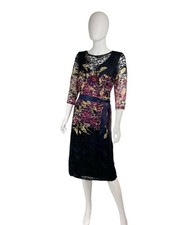 Leslie Fay Printed Lace Sheath Dresssize 12
