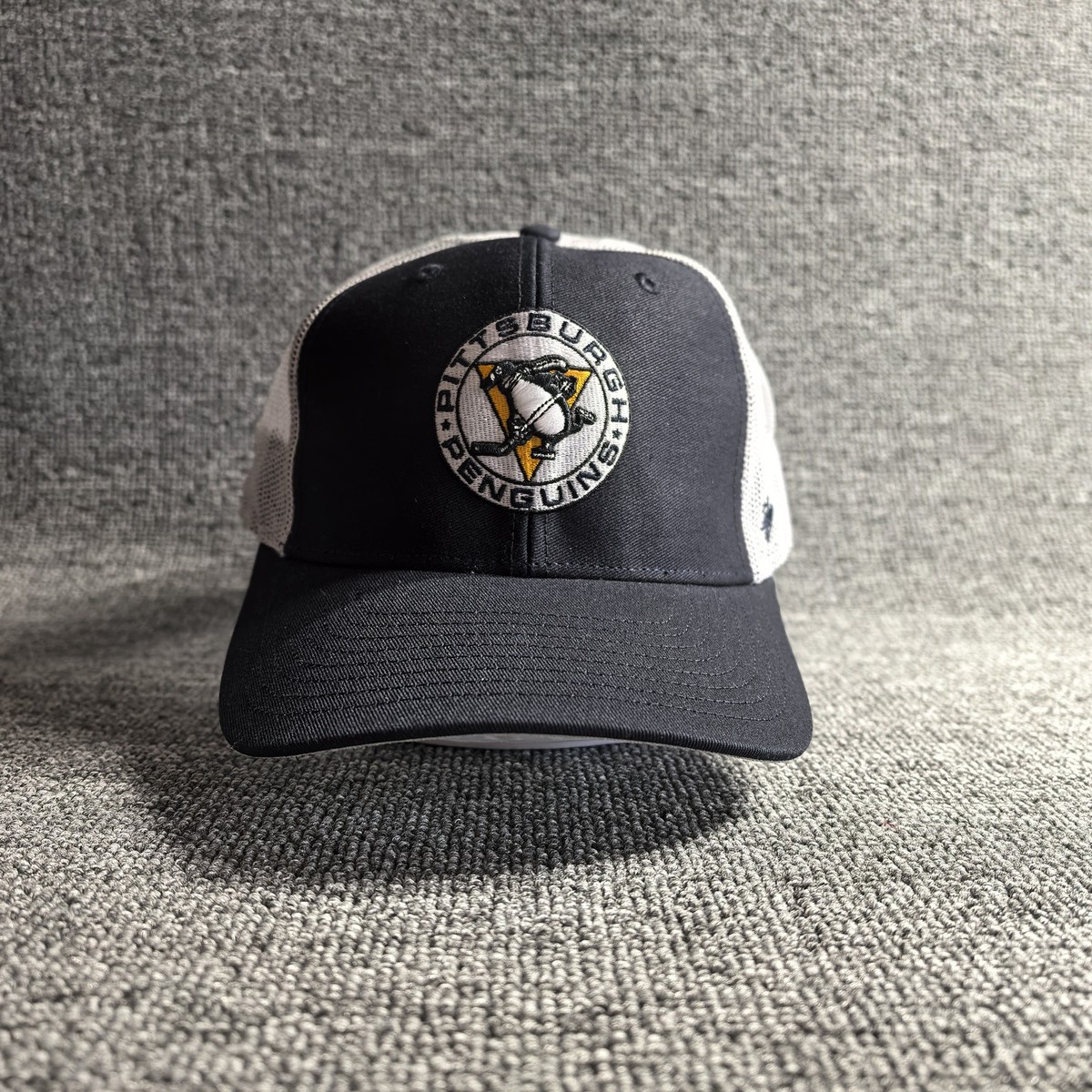 '47 Brand Pittsburgh Penguins NHL Black White Trucker Snapback Hat