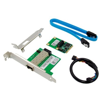 M.2 A+E Key I210 Mini PCIe Gigabit SFP Fiber Network Card Server FPC Controller 