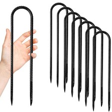 8 Pack Trampoline Stakes Anchors High Wind, 12 Inches Tent Stakes Heavy Duty,...