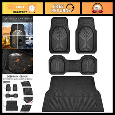Heavy Duty Rubber Car Mats Cargo Liner All Weather Trimmable Floor Mats For S