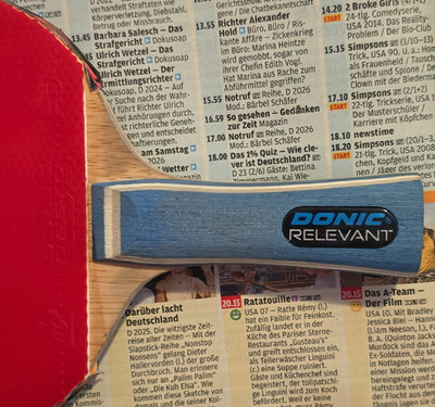 Donic Relevant Tischtennis-Komplettschläger Holz mit Donic  F 1 und Sriver Fx!