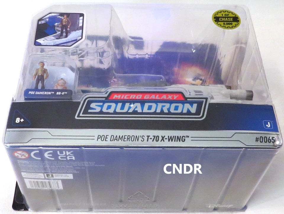 Star Wars Micro Galaxy Squadron Serie 3 Azul CHASE Poe Dameron's T-70 X-Wing 65 Foto 4 de 4