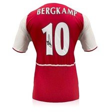 Dennis Bergkamp Signed Arsenal Original 2002-04 Football Shirt (Fan Style Print)